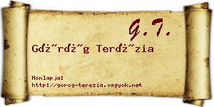 Görög Terézia névjegykártya