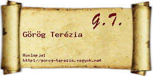 Görög Terézia névjegykártya